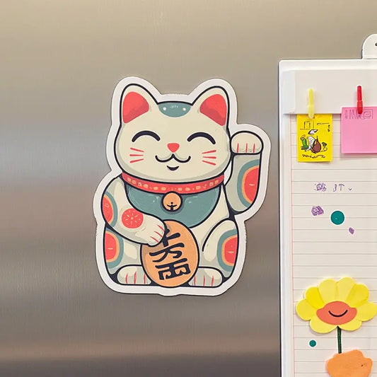 Aimant Chat Porte Bonheur pour Frigo
