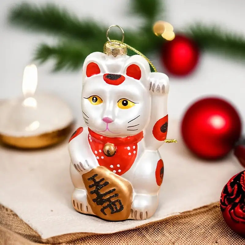 Boule de Noël Chat Chanceux