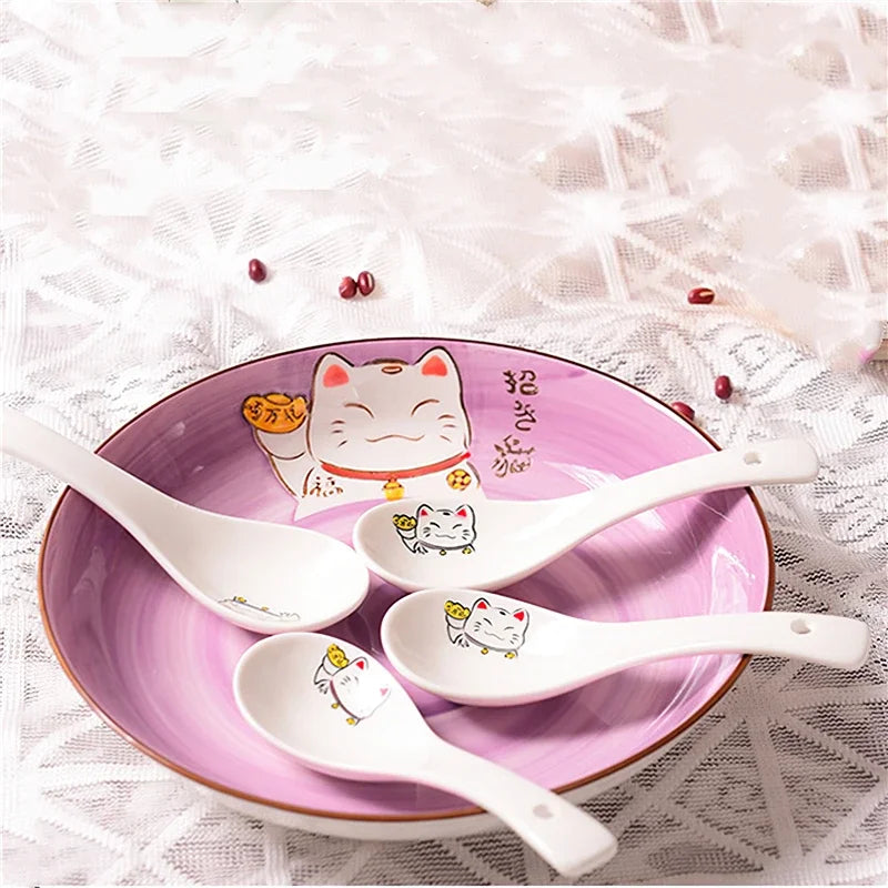 Cuillère à Soupe Chat Porte-Bonheur