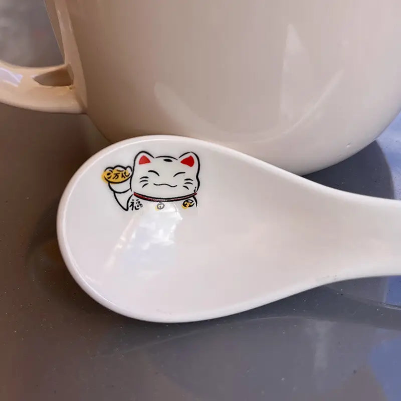 Cuillère à Soupe Chat Porte-Bonheur
