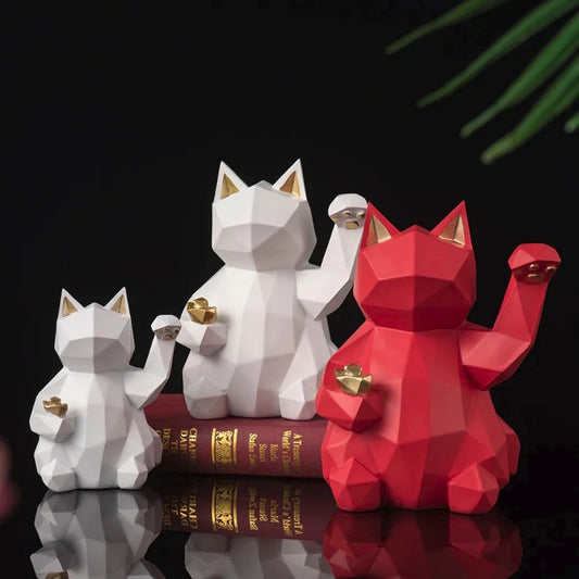 Figurine Maneki Neko Géométrique