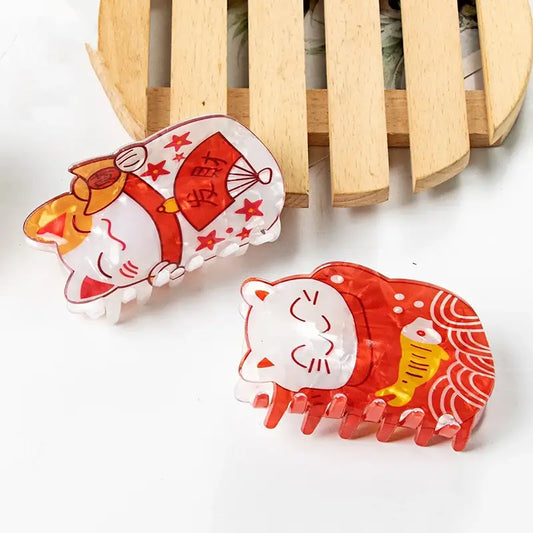 Pince à Cheveux Chat Chanceux