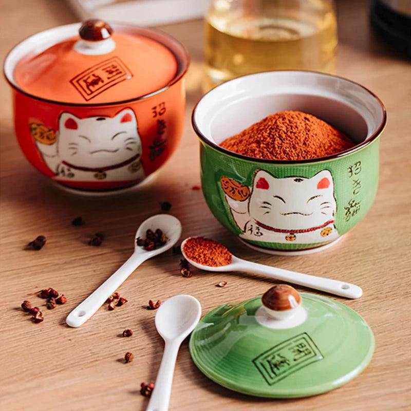 Pot à Epices Chat Chanceux