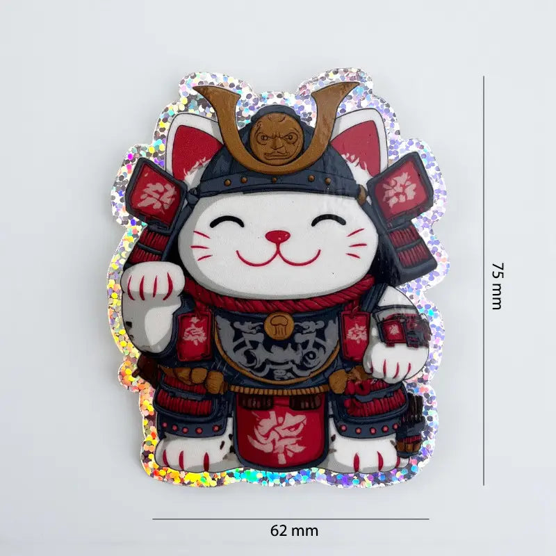 Sticker Maneki Neko Pailleté