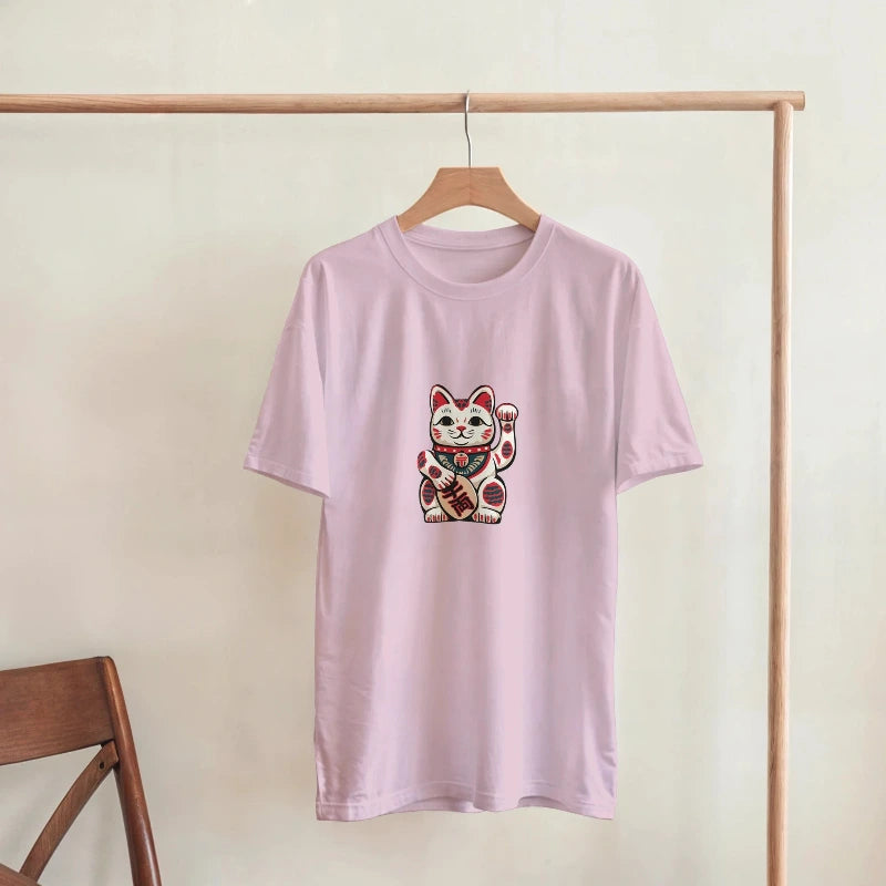 T-Shirt Chat Chanceux Traditionnel