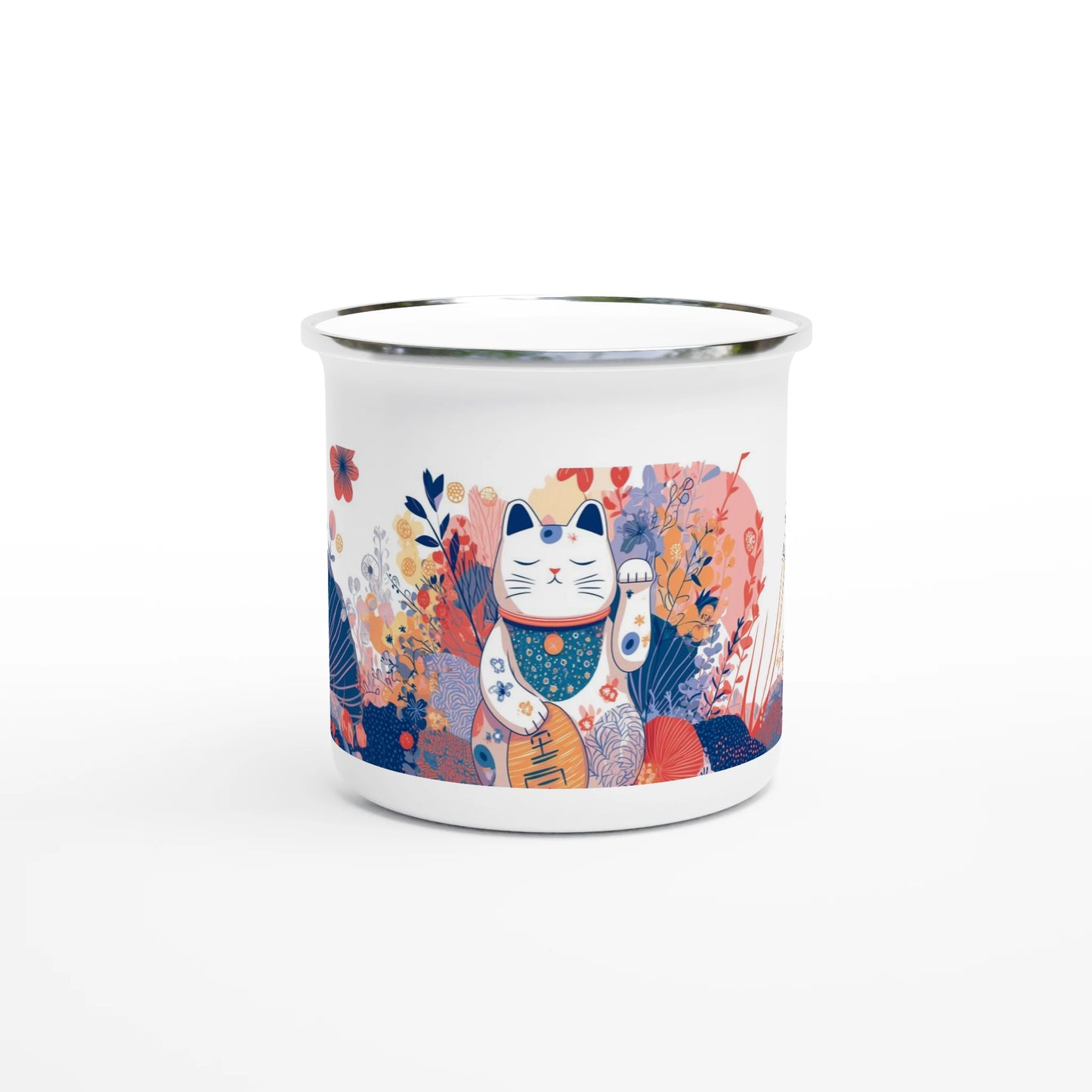 Tasse Maneki Neko en Email