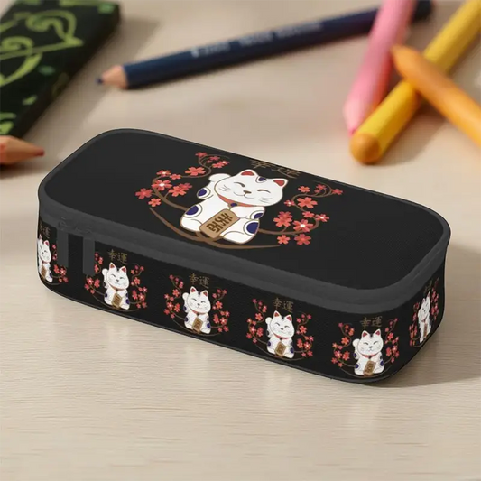 Trousse Crayons Chat Chanceux Noire