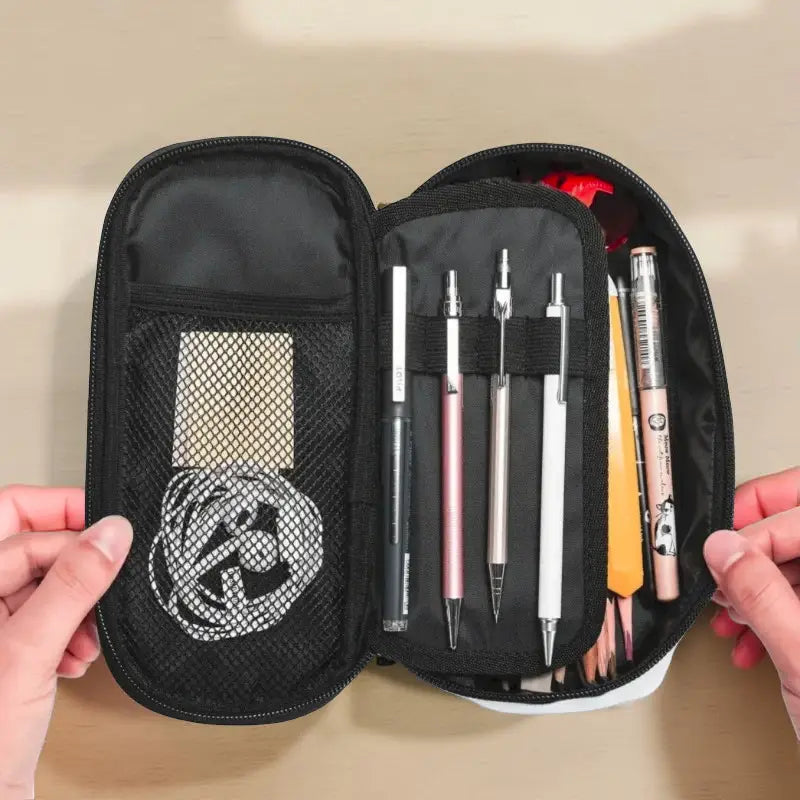 Trousse Crayons Chat Chanceux Rouge
