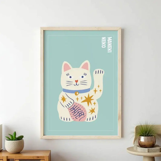 Affiche Chat Porte-Bonheur