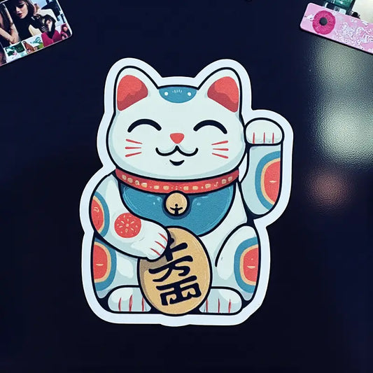 Aimant Chat Porte Bonheur pour Frigo