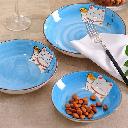 Assiette Chat Porte-Bonheur