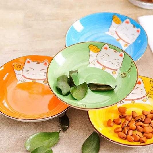 Assiette Chat Porte-Bonheur