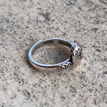 Bague Chat Chanceux en Argent