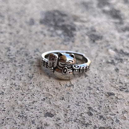 Bague Chat Chanceux en Argent