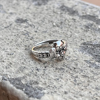 Bague Chat Chanceux en Argent