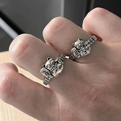 Bague Chat Chanceux en Argent