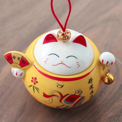 Boîte à Thé Chat Chanceux