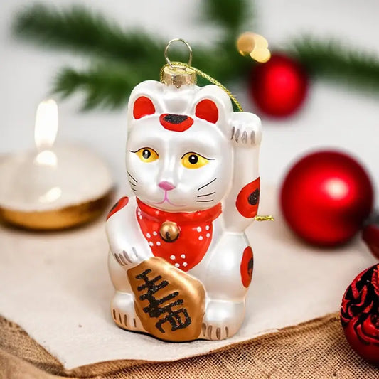 Boule de Noël Chat Chanceux