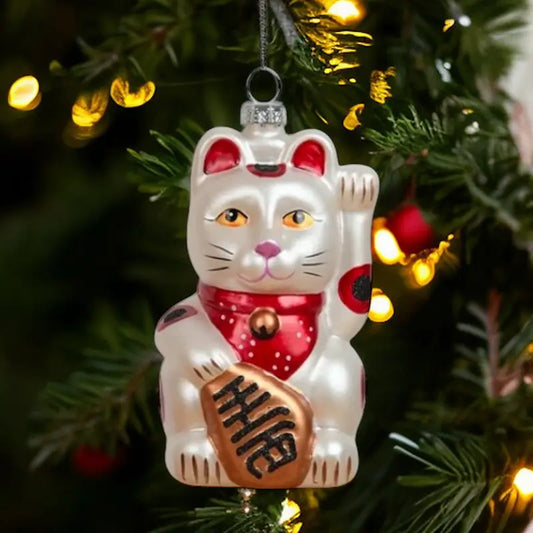 Boule de Noël Chat Chanceux