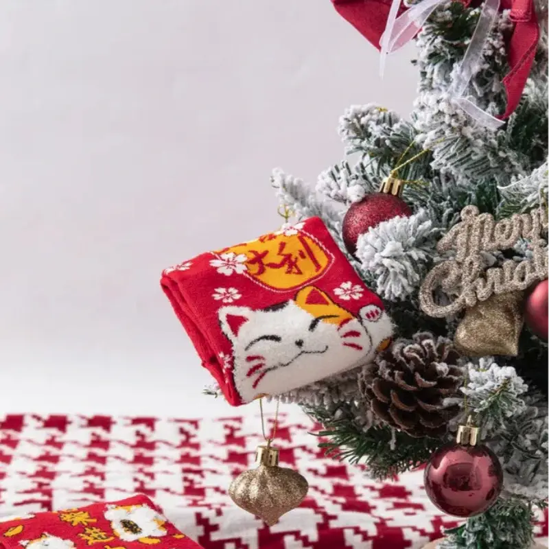 Chaussettes Chat Chanceux Rouges