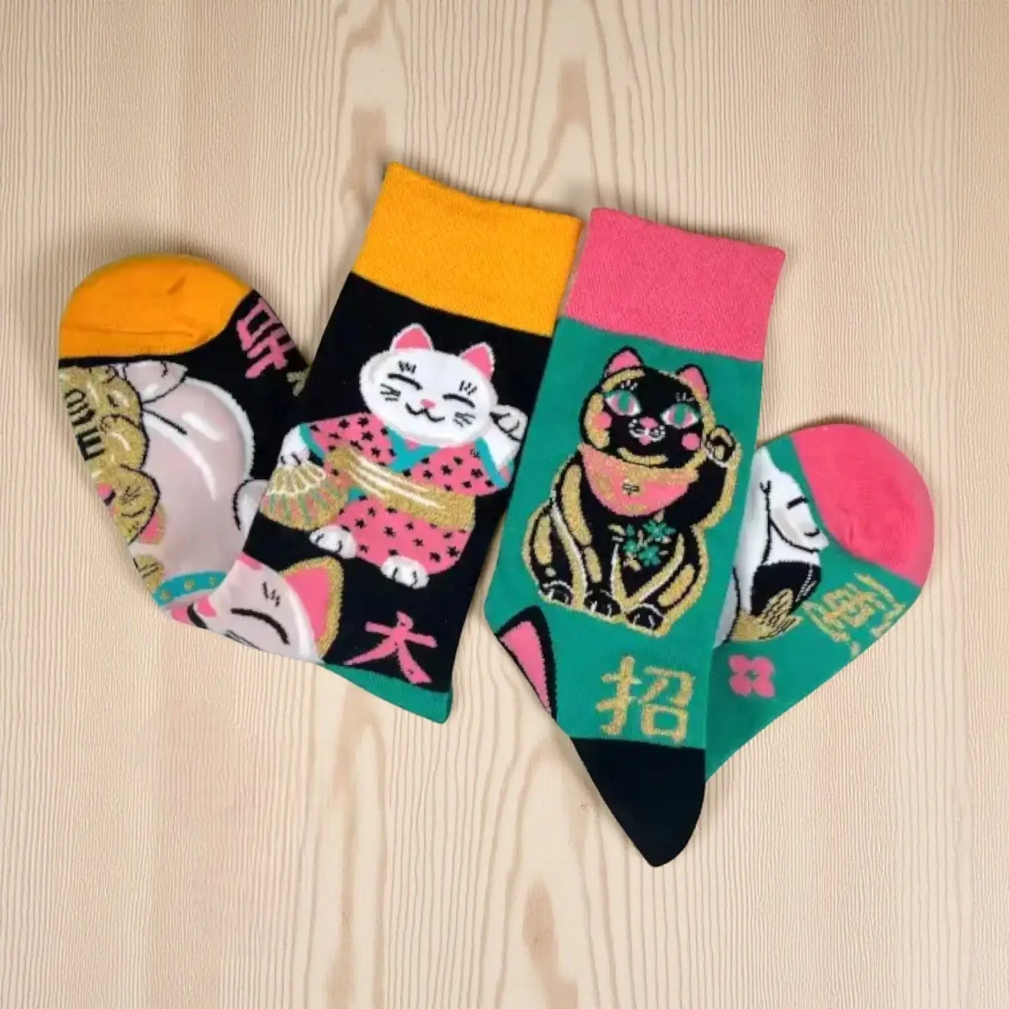 Chaussettes Chat Chanceux Dépareillées