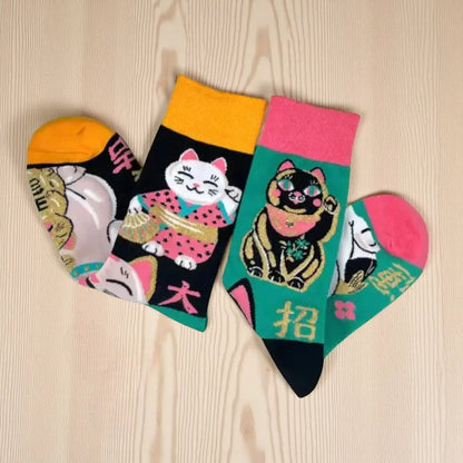 Chaussettes Chat Chanceux Dépareillées