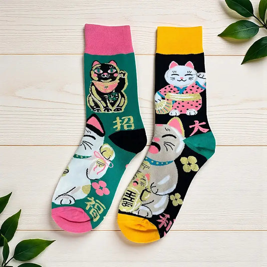 Chaussettes Chat Chanceux Dépareillées
