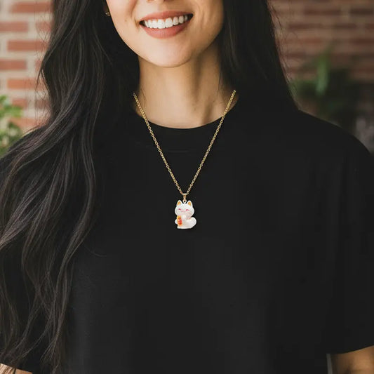 Collier Chat Porte-Bonheur