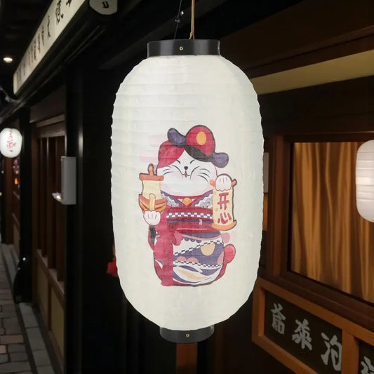 Lanterne Japonaise Chat Chanceux