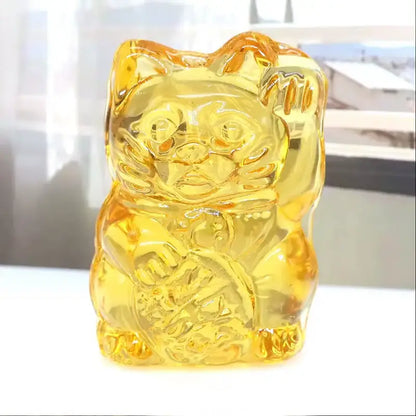 Maneki Neko Transparent en Verre