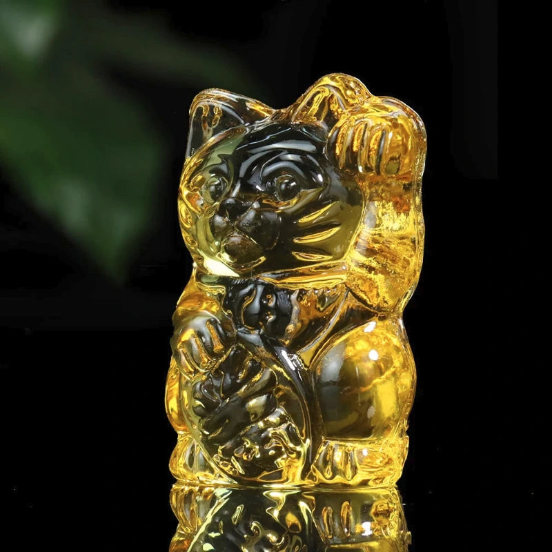 Maneki Neko Transparent en Verre