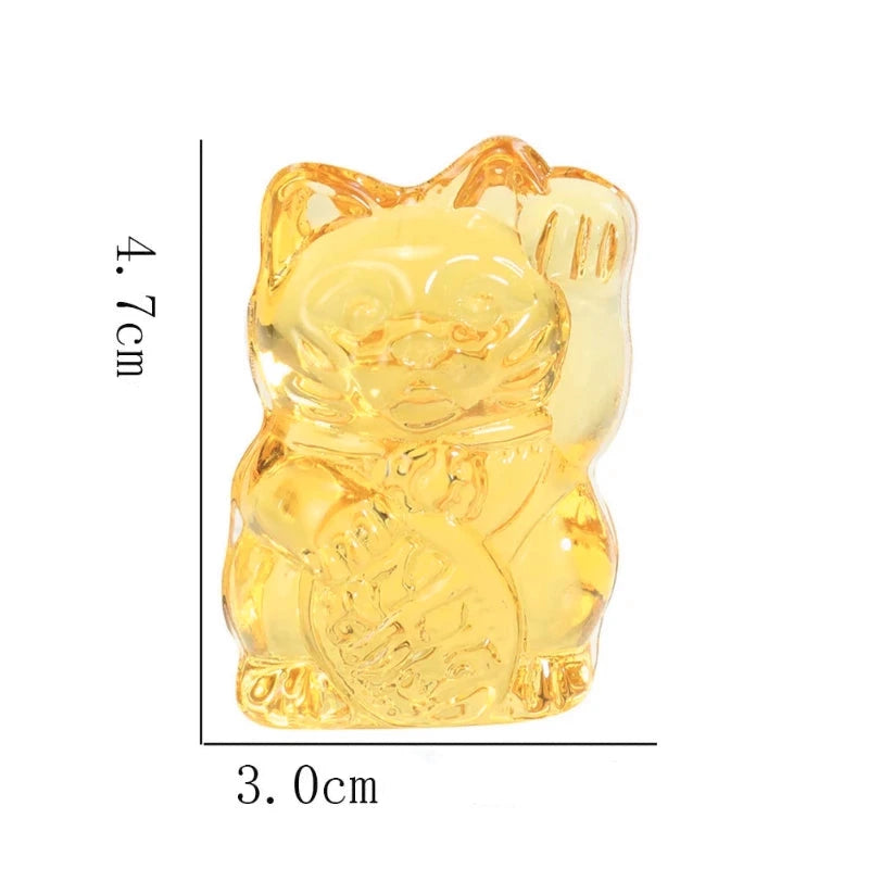 Maneki Neko Transparent en Verre