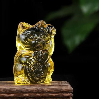 Maneki Neko Transparent en Verre