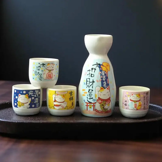 Service à Sake Chat Chanceux
