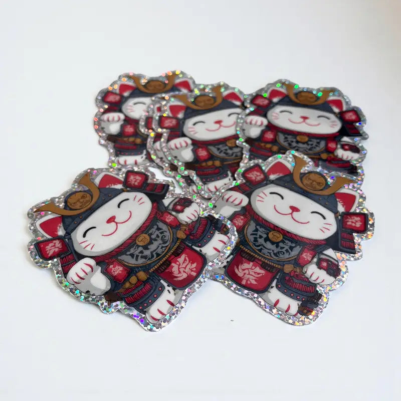 Sticker Maneki Neko Pailleté
