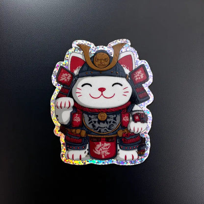 Sticker Maneki Neko Pailleté