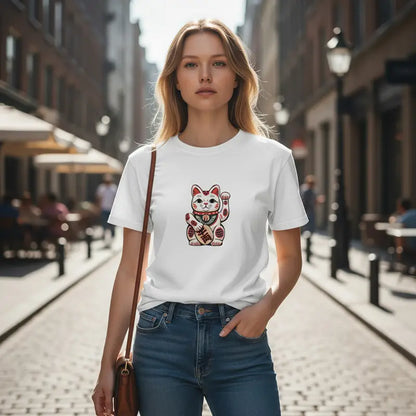 T-Shirt Chat Chanceux Traditionnel