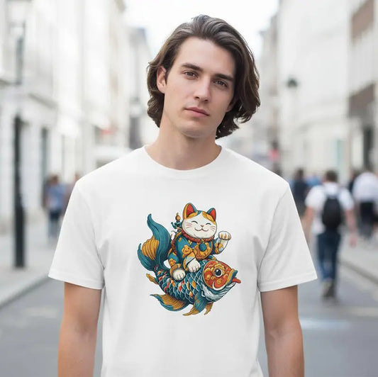 T-Shirt Maneki Neko Carpe Koi