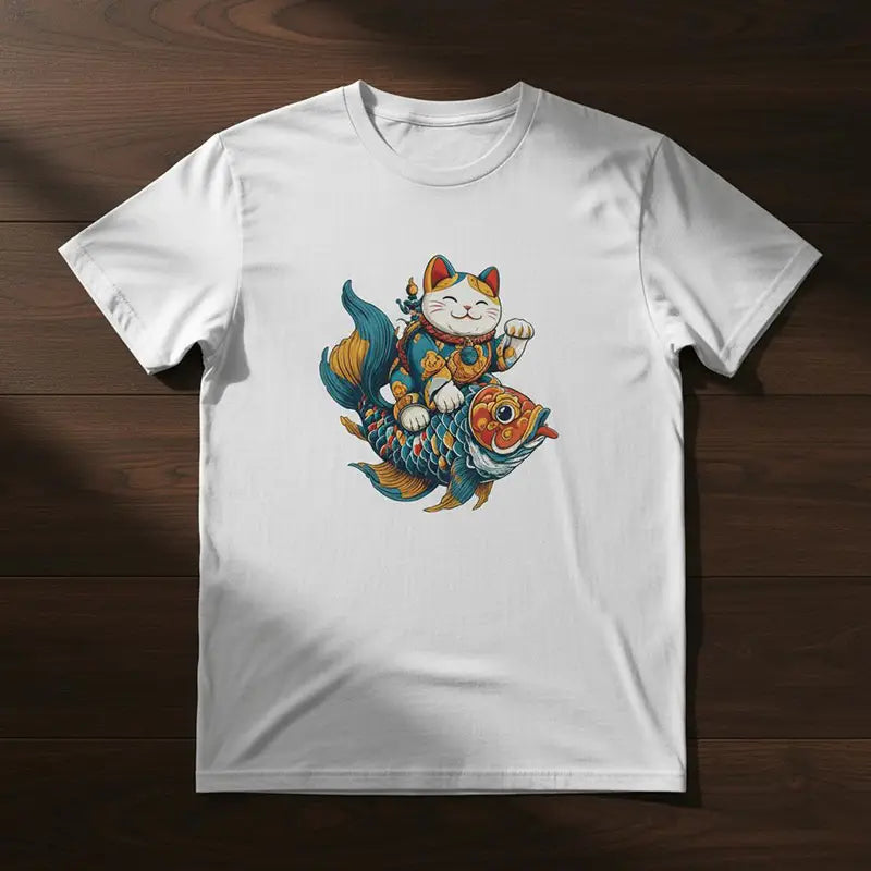 T-Shirt Maneki Neko Carpe Koi