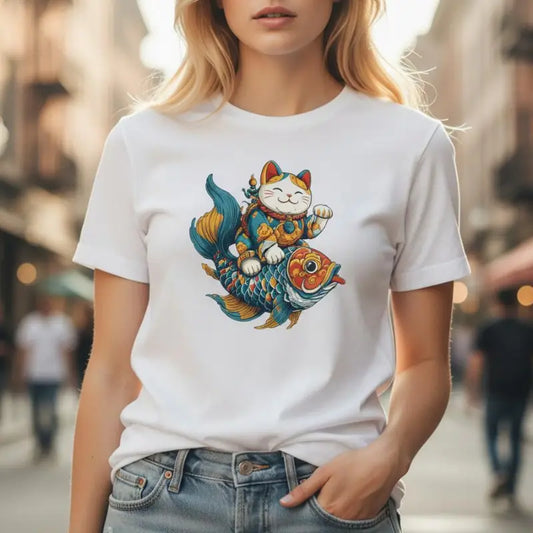 T-Shirt Maneki Neko Carpe Koi