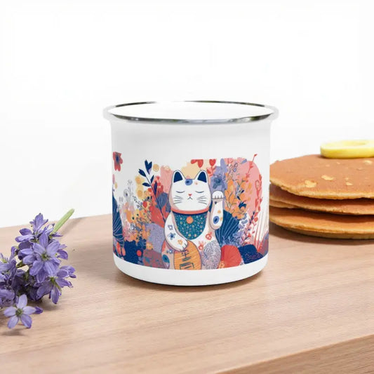 Tasse Maneki Neko en Email