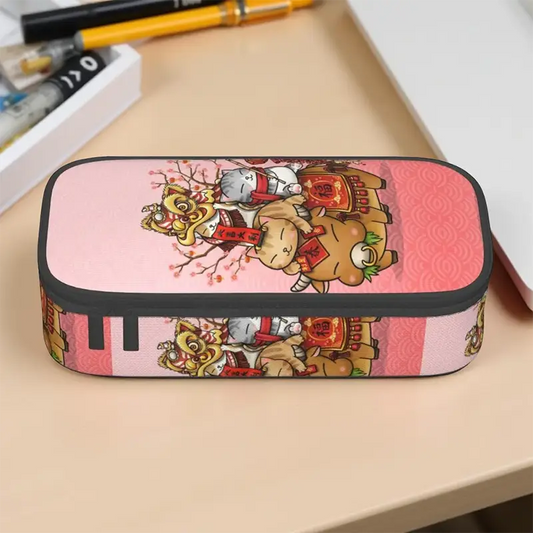 Trousse Crayons Chat Chanceux Rose