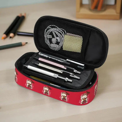 Trousse Crayons Chat Chanceux Rouge